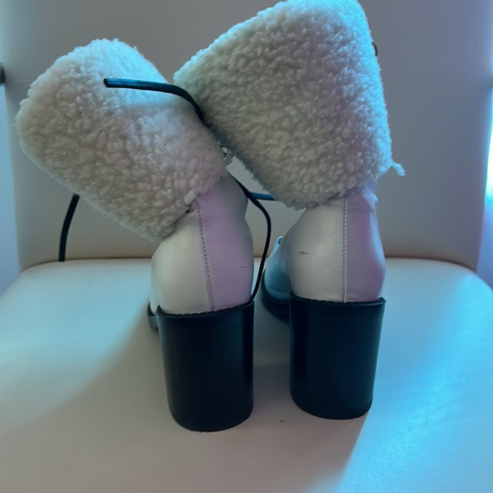 Stuart Weitzman Misha Shearling Lined Heeled Lace… - image 4